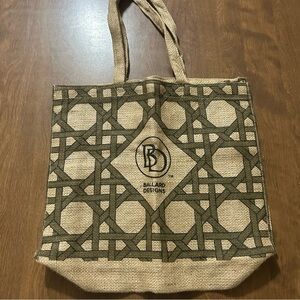 Ballard Design Burlap Tote